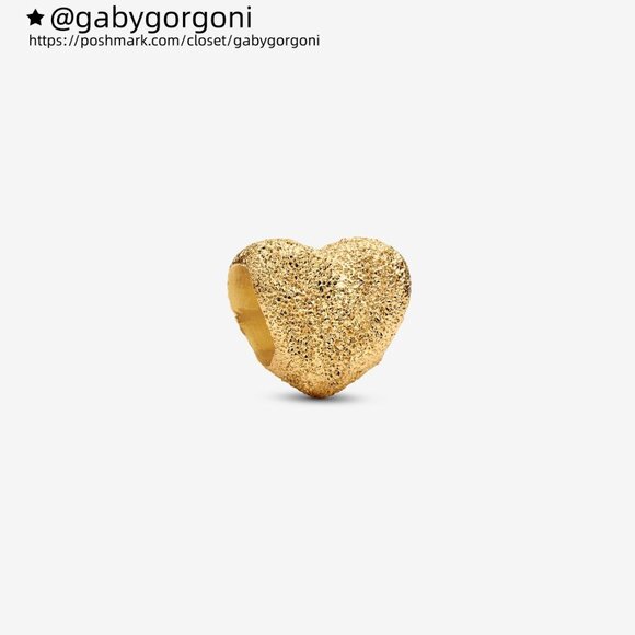 Pandora Textured Heart Mini Charm - Picture 1 of 7